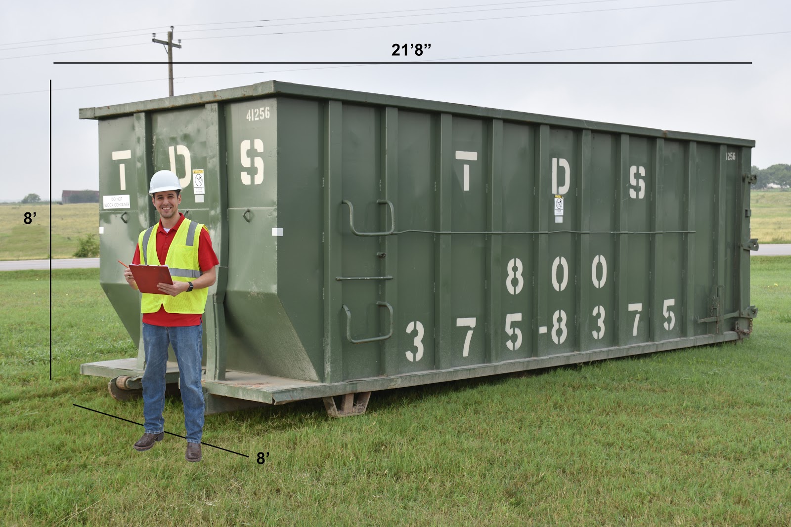 How big is a 40 Cubic Yard Dumpster?